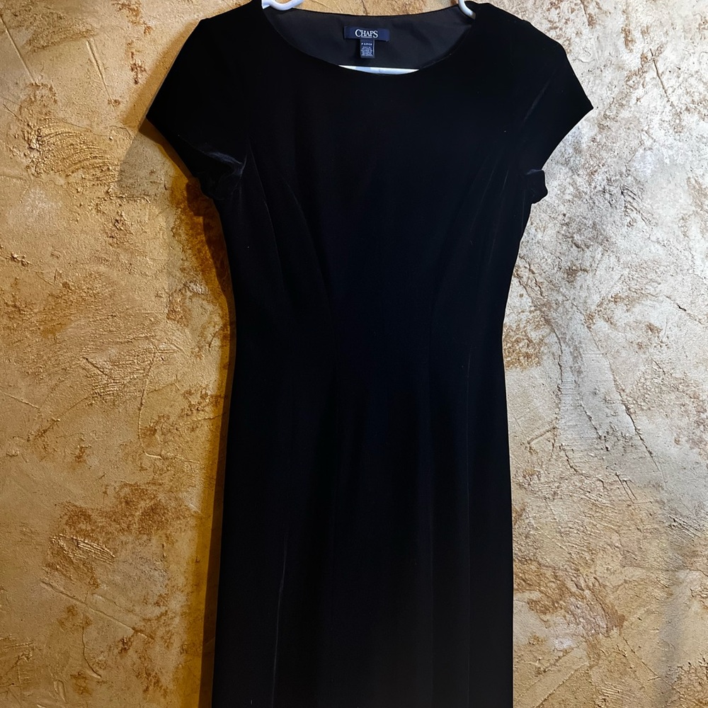 Vintage 90s Chaps velvet skater mini dress